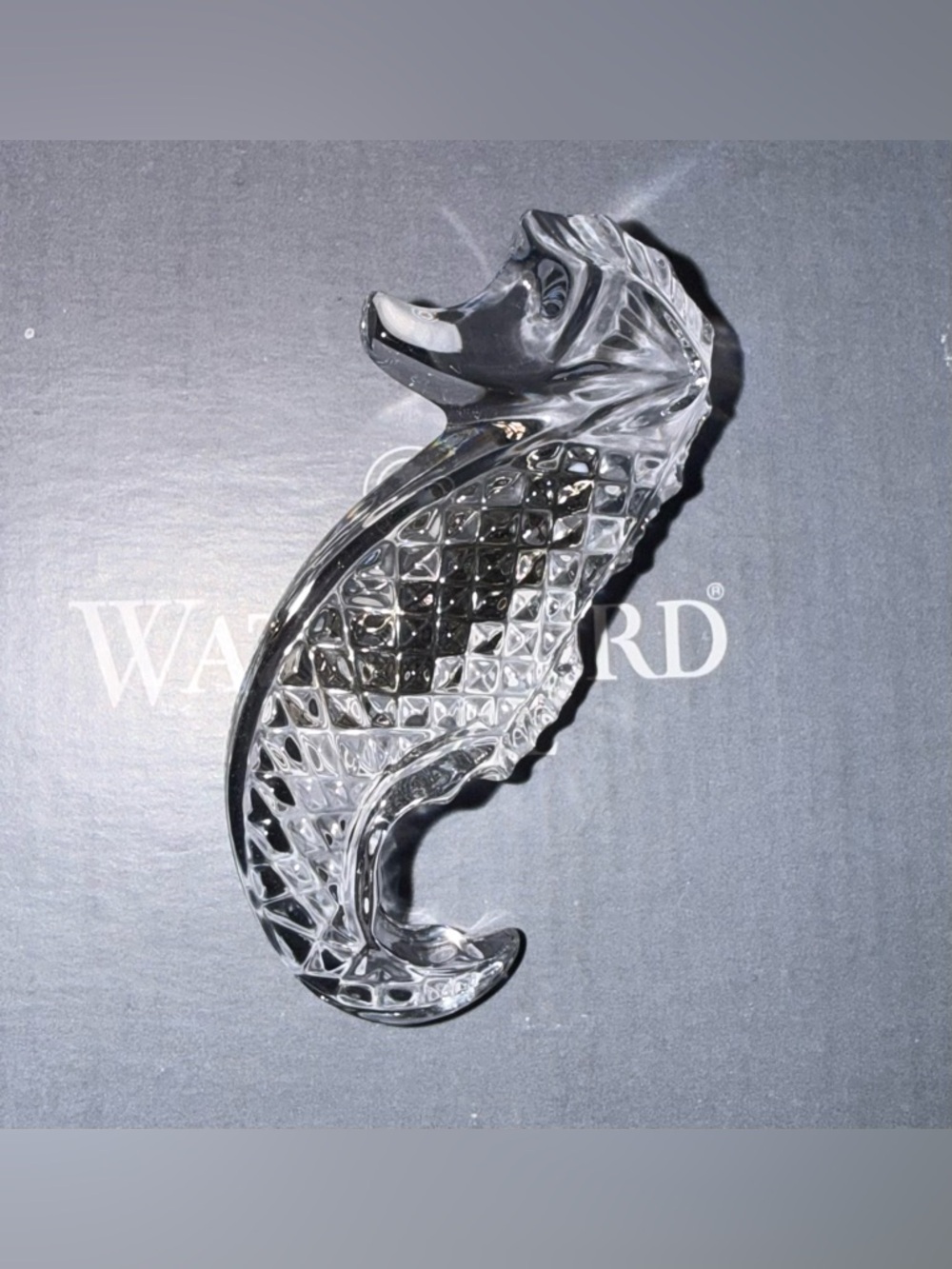 Waterford Crystal Seahorse Brooch